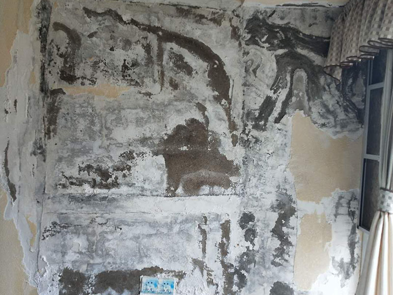 高空外墻防水：外墻面洞和較大裂縫防水密封前用噴水槍等工具將待治理的外墻面、伸縮縫、窗框等部位清理干凈，使施工的外墻面及縫、孔、洞部位達到無油、無塵土、無水泥松散顆粒等雜物。   待其干燥后，將孔、洞、縫用防水密封材料嵌填密實，并達到與原顏色一致，再用快速堵漏靈和透明防水膠膜進行精心施工。整體條形瓷磚外墻面防水，采用高效環保型憎水進行精心施工。該材料具有防水性能優異、透氣性能良好、施工方便、使用安全、質量可靠、耐久性好等特點。