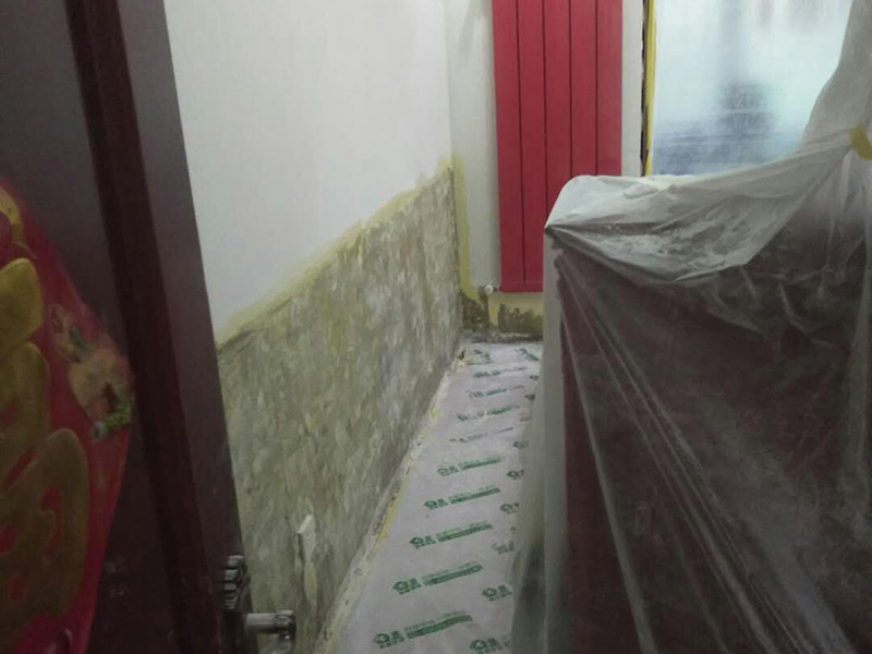 墻裙基層鏟除翻新：白墻或者裸墻局部起鼓或者輕微龜裂剝落的話，可以把出現問題的地方鏟除，并將鏟除部分的邊緣磨平滑后，重新刮一次膩子，上底漆，再刷再涂，不過可能會跟原來的墻面有一點色差。 全面施工等于重新裝修一樣，工程量是最大的，適用于存在多處開裂、掉皮、起粉現象的墻面。首先墻面要全部鏟除至水泥層，若是一些居住年代(如80年代以前)較久未裝修的房子，更是需要鏟除到磚墻體表面，然后全面施工翻新墻面：平整墻面——固化基層——刷界面劑——批刮三遍耐水膩子——墻面打磨——上一遍底漆——上兩次效果面漆。