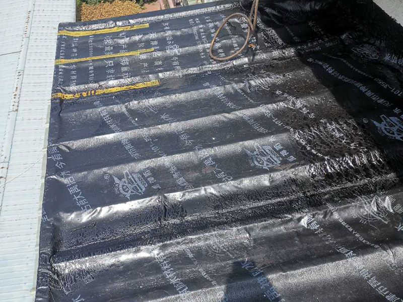 陽(yáng)臺(tái)雨棚防水處理：1.清潔雨棚的表面;2.在需防水處理的區(qū)域涂上基層防水涂料，當(dāng)其仍為濕潤(rùn)時(shí)，把適合尺寸的縫織聚酯布鋪于其上，確?？p織聚酯布不起泡，不起皺，再用基層防水涂料浸透縫織聚酯布，至全干;3.最后涂?jī)蓪颖韺臃浪苛?4.養(yǎng)護(hù)。