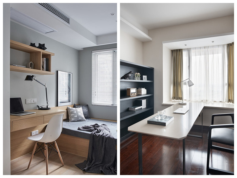 韓式風書房裝修實景圖