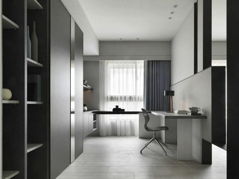 韓式風書房裝修實景圖