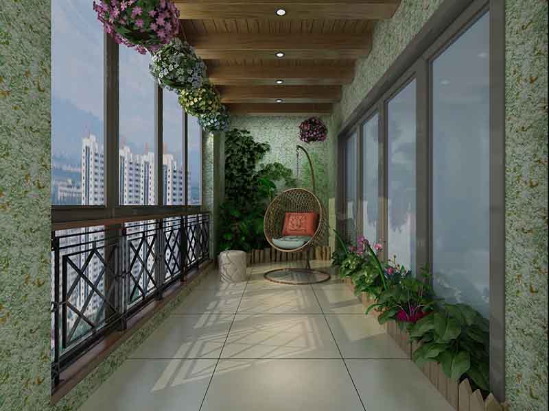 廈門市同安區陽臺花園裝修效果圖
