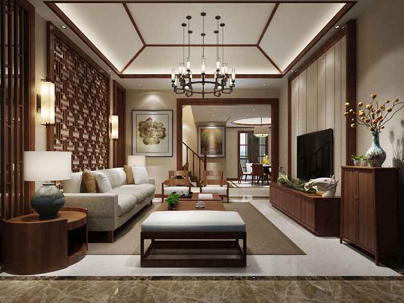 太原市杏花嶺區簡中式裝修效果圖